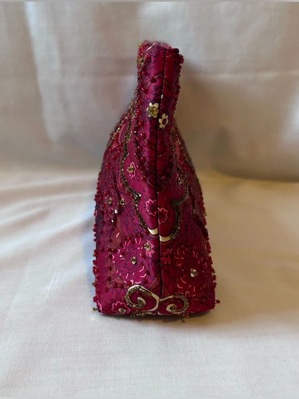 Vintage Y2K Fairycore Red Paisley Sequin Handbag by The Limited
